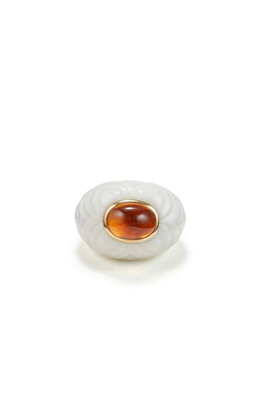 Bulgari Chandra Porcelain Citrine Gold Ring – De Maria Jewelry