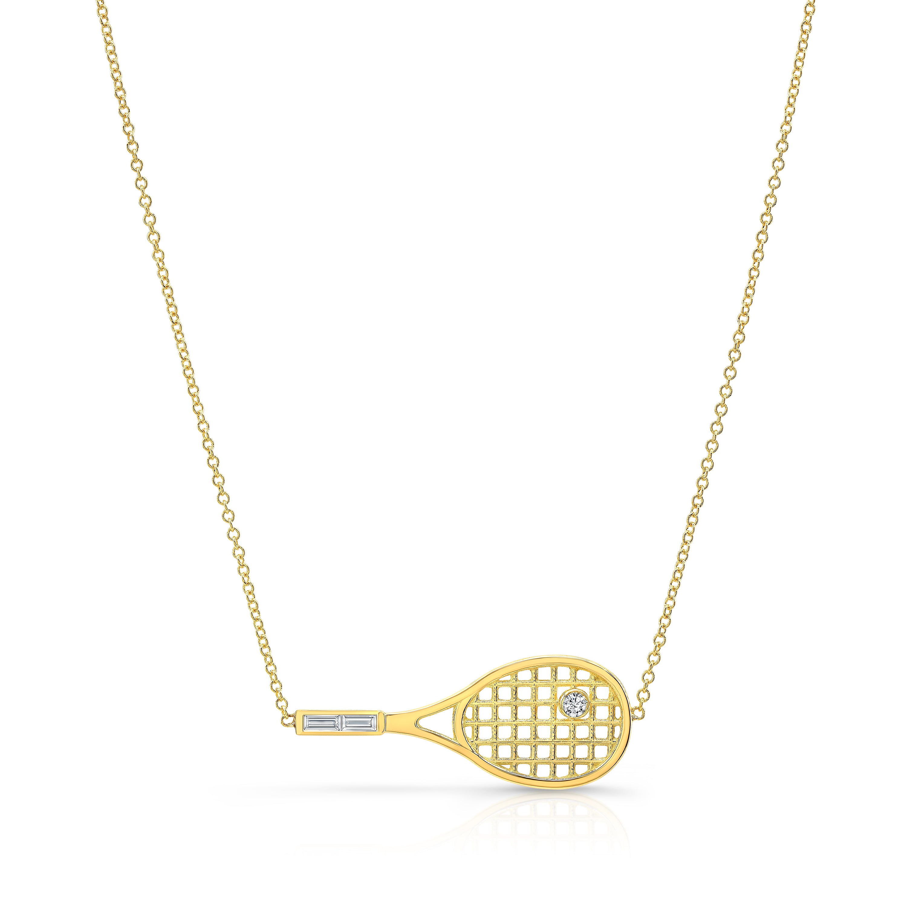 Petite Tennis Racket Necklace