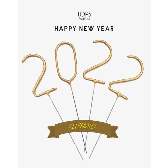 New Year 2022 Mini Gold Sparkler Card