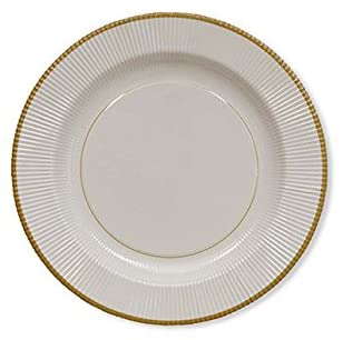Classic Gold Righe Paper Plate