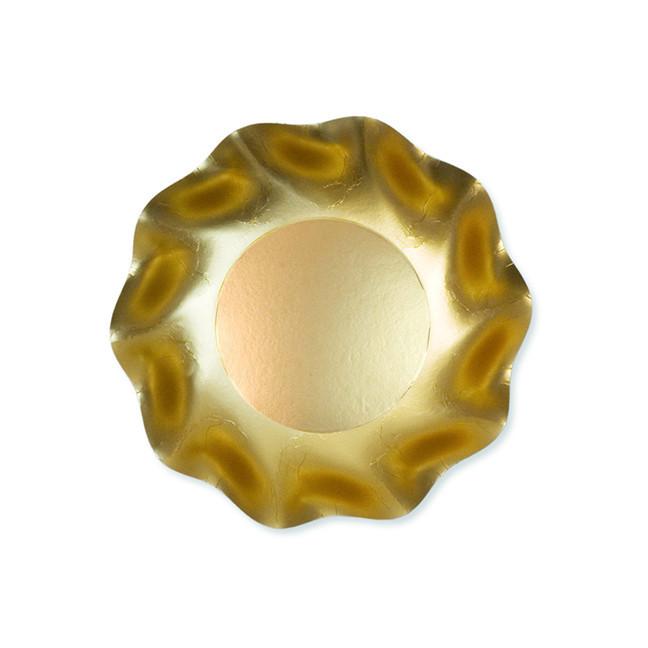 Satin Gold Wavy Deep Bowls