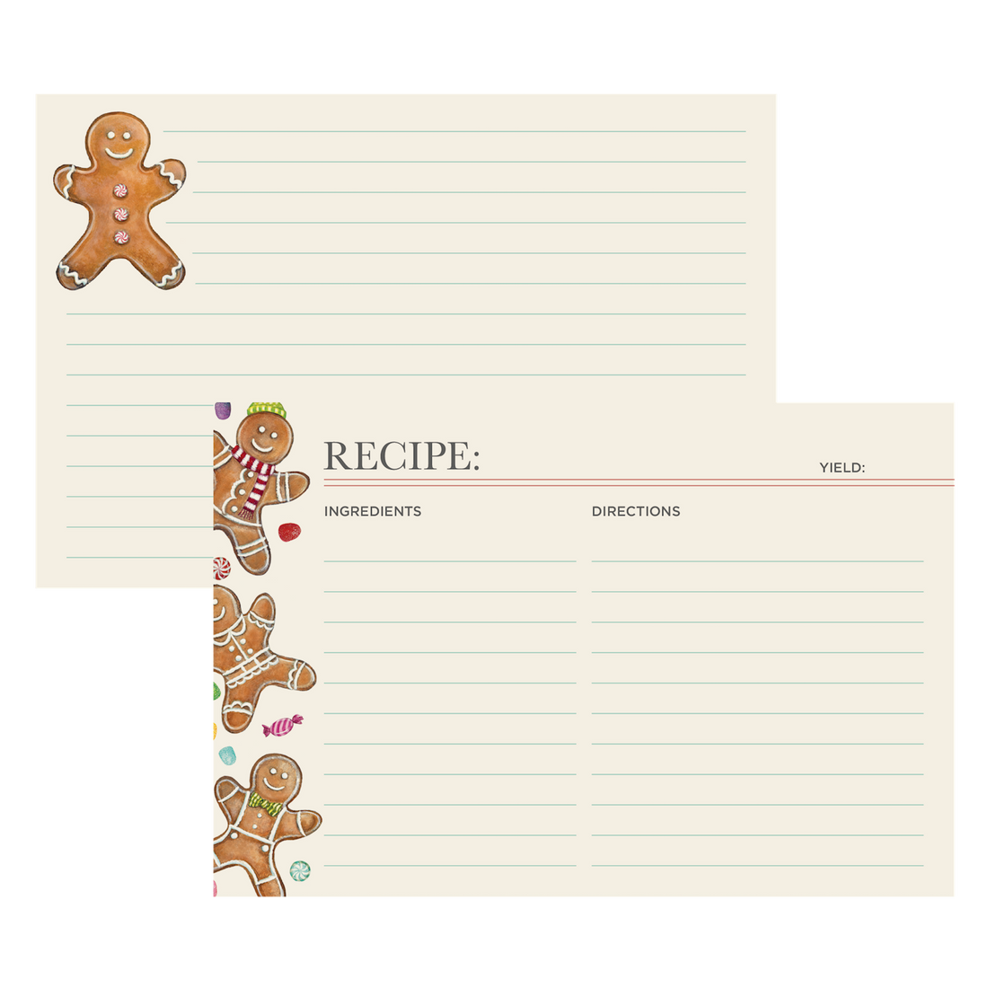 Lined Recipe Cards