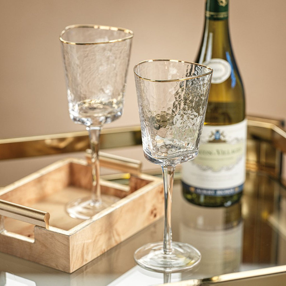 Hammered Stemless Champagne Flute - Hearth and Soul