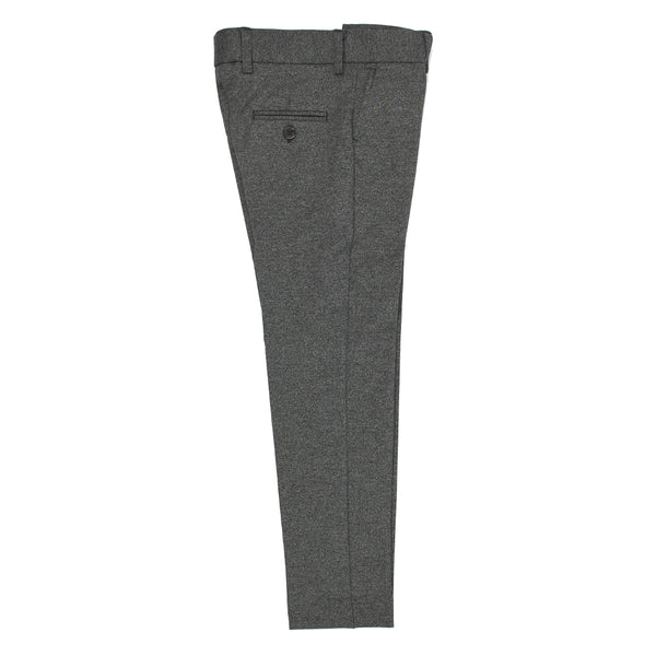 BLACK SUPER 120'S WOOL TAILORED FIT TUXEDO PANTS