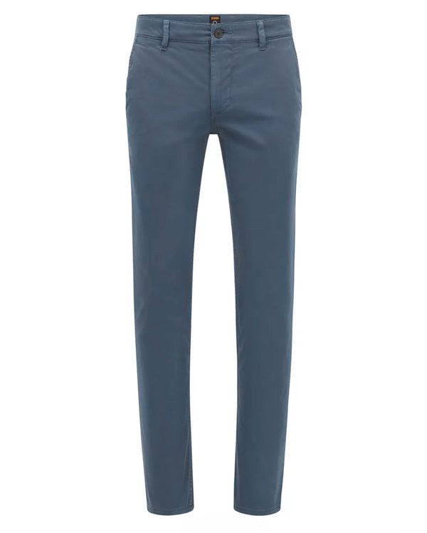 BOSS - Regular-fit trousers in stretch-cotton satin