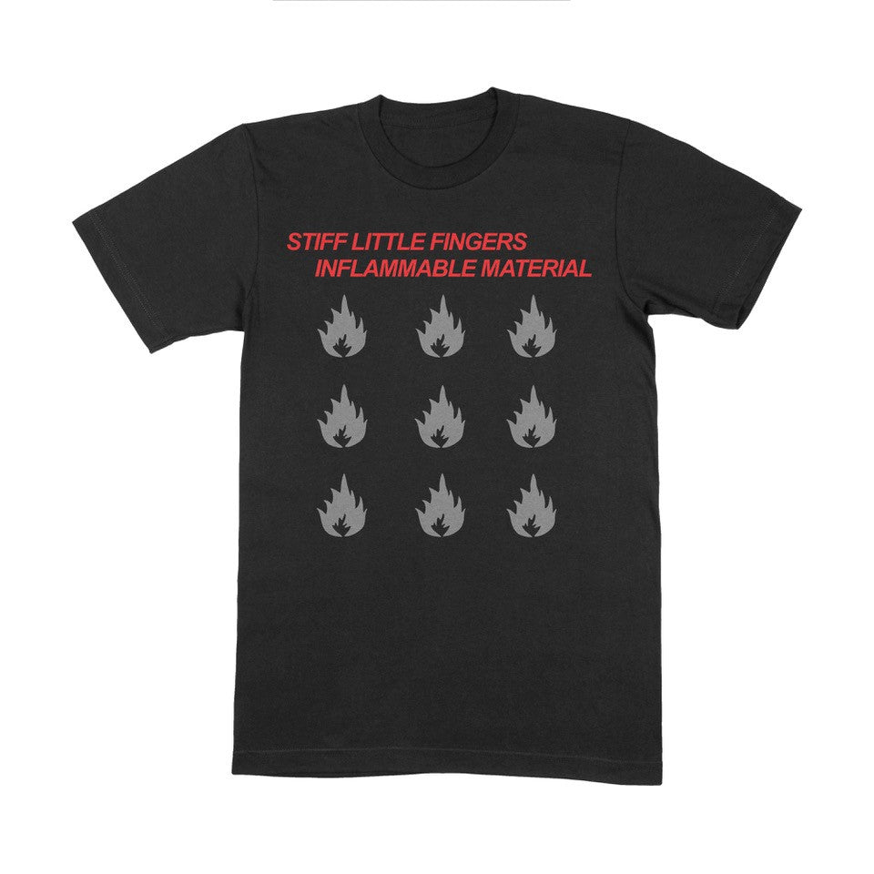 Inflammable Material T-Shirt Black - Stiff Little Fingers Official product image