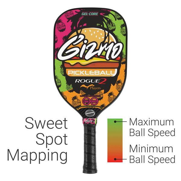 Rogue2 Gel-Core Gizmo Pickleball Special Edition Sweet Spot Mapping