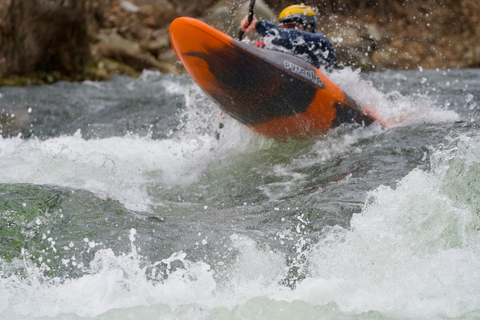 Pyranha Firecracker Boofing Bottom Hole - Nantahala Falls