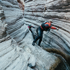 drysuit in matkat canyon