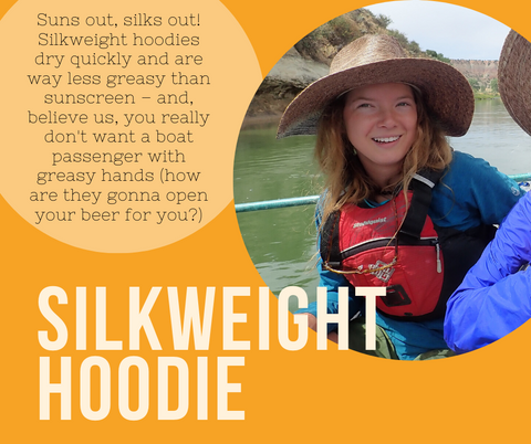 Silkweight Sun Hoodie for Men and Women for UV Protection on the River