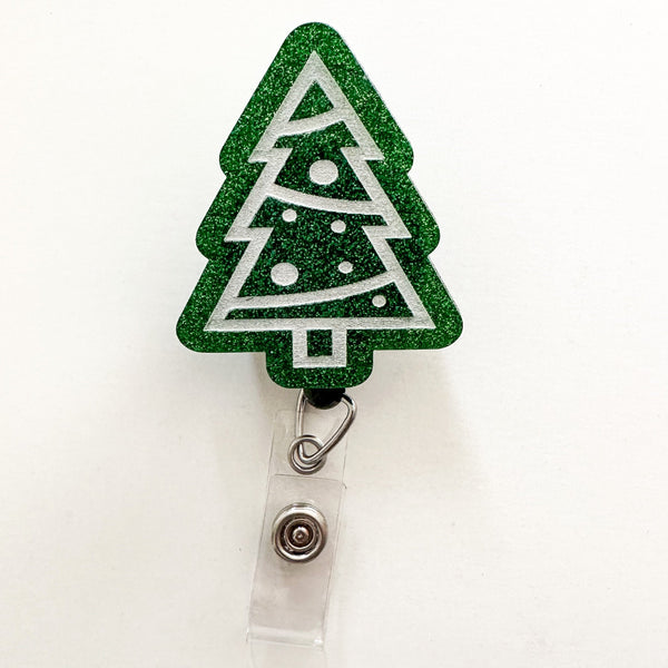 Glitter Badge Reel: Stethoscope Christmas Tree – snarkynurses