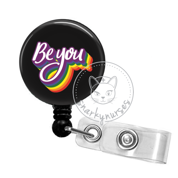  GEYGIE Peace Love Badge Reel Retractable with