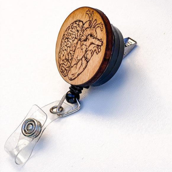 Wooden Badge Reel: Mental Health Matters – snarkynurses