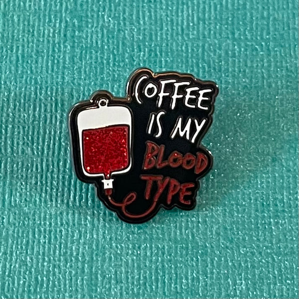 HSSPIRITZ My Blood Type is Coffee Badge Reels Retractable Cute ID Clip with  360° Swivel,Coffee Lovers Gifts,for Doctors Nurses Social Worker Office