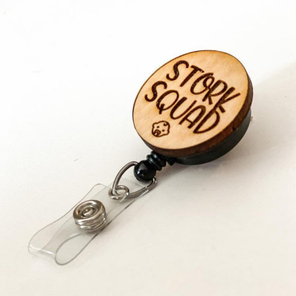 Wooden Badge Reel: NICU Nurse