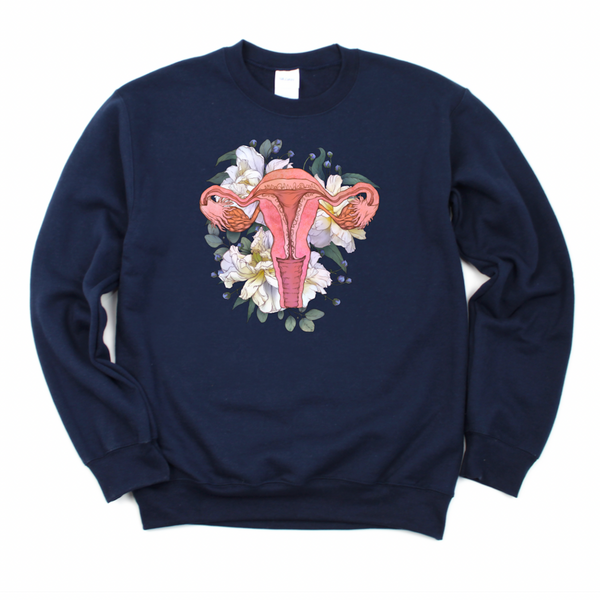 Sweatshirt: Floral Anatomical Heart – snarkynurses