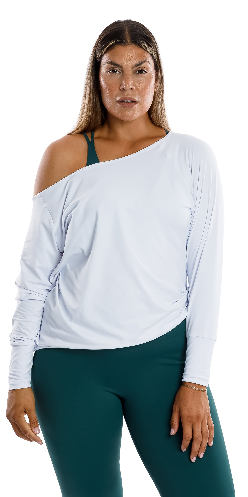 Plus Size Quick Dry Hoodie Side Slit Long Sleeve Running, 53% OFF