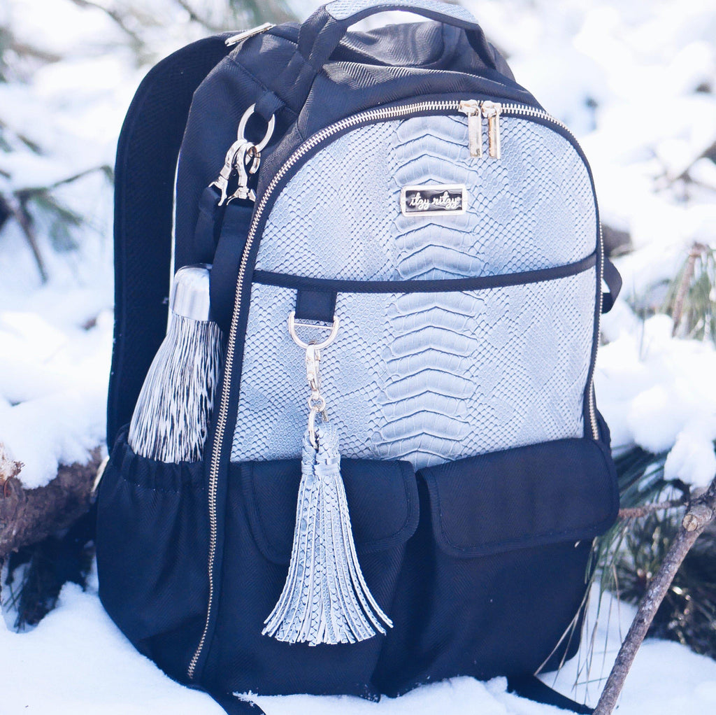 itzy ritzy snakeskin backpack