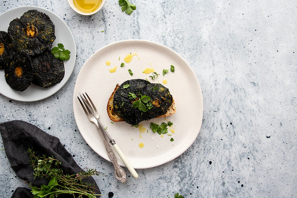 Wild Fennel Mushrooms on toast