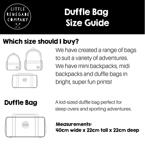 duffle bag size guide