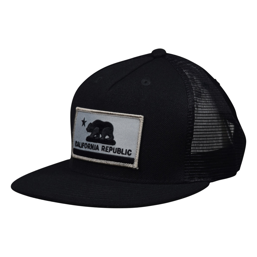 California Republic Flag Trucker Hat by LET'S BE IRIE - Black