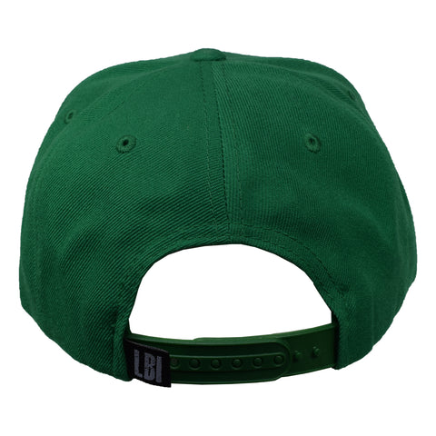 California Poppy Snapback Hat - Kelly Green Hat by LET'S BE IRIE