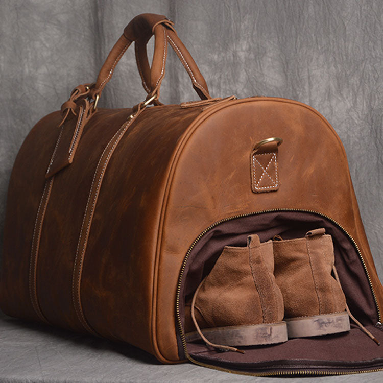 Best Quality Leather Duffle Bag - High On Leather