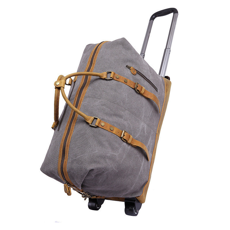 canvas holdall with wheels