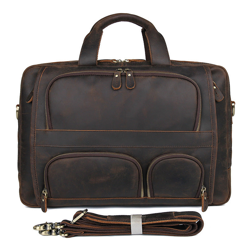 Handmade Vintage Leather Briefcase Men Messenger Bag Leather Handbag M ...