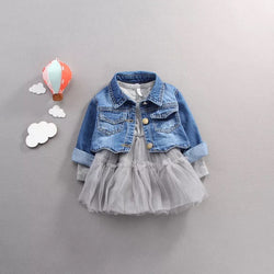 denim frock for baby girl