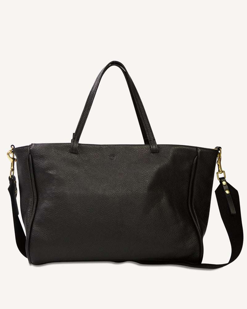 simple black handbag