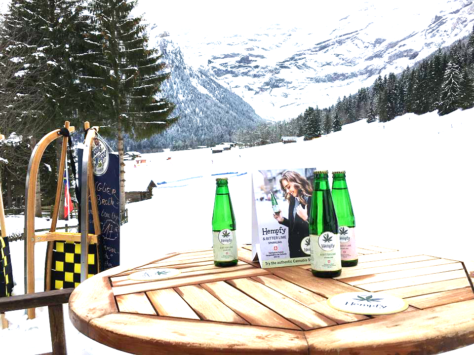 Hempfy drink nendaz mountain snow Switzerland 