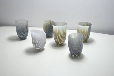 feather from the swallows kilnformed glass vessels amanda simmons