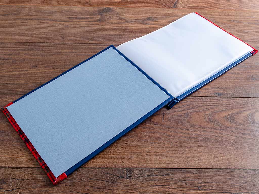 A3 landscape portfolio book with plastic page protectors