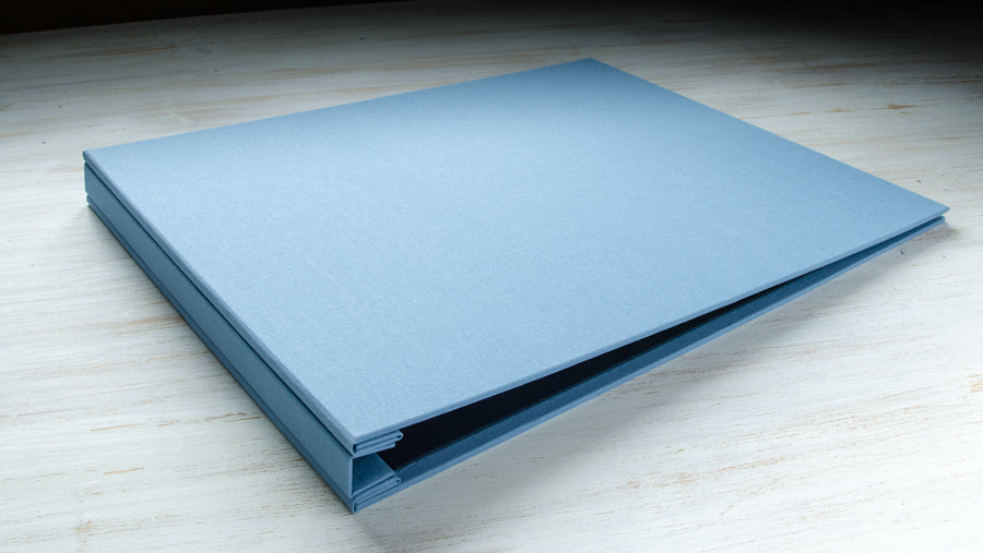 A3 landscape portfolio book in Angle book cloth