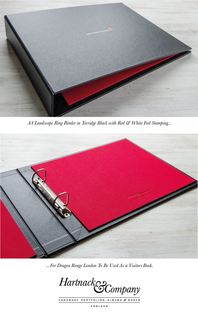 Bespoke Ring binder for Company Visitors Book to be kept at Reception