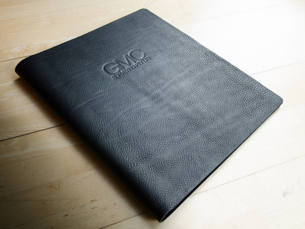 a3 leather presentation portfolio binder custom made by H&Co