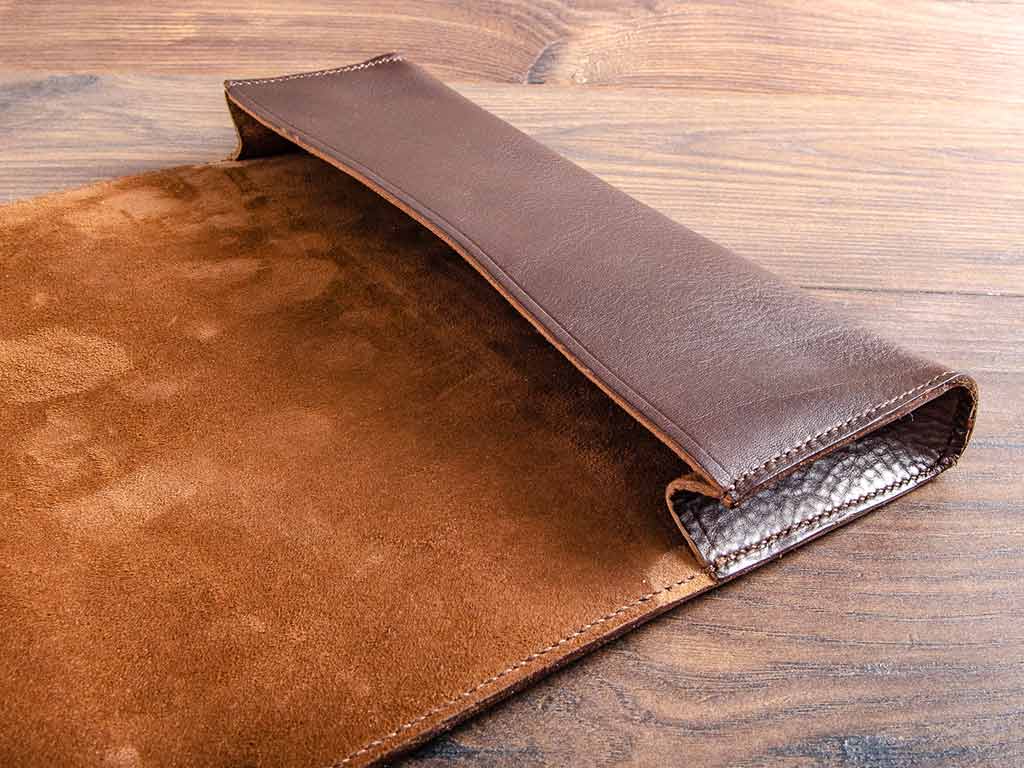 leather document wallet custom made and hand stitched by hartnack and co
