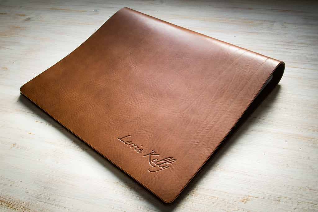 leather photography portfolio book a3 flip over by H&Co