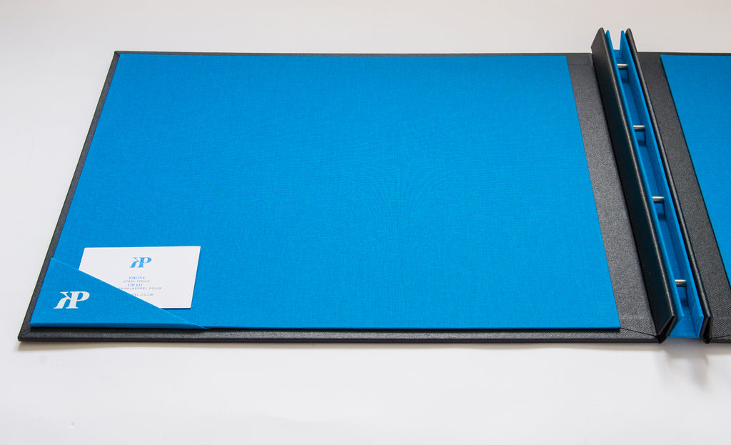 Paul keppel inner cover in Brillianta blue with personalised business car pocket