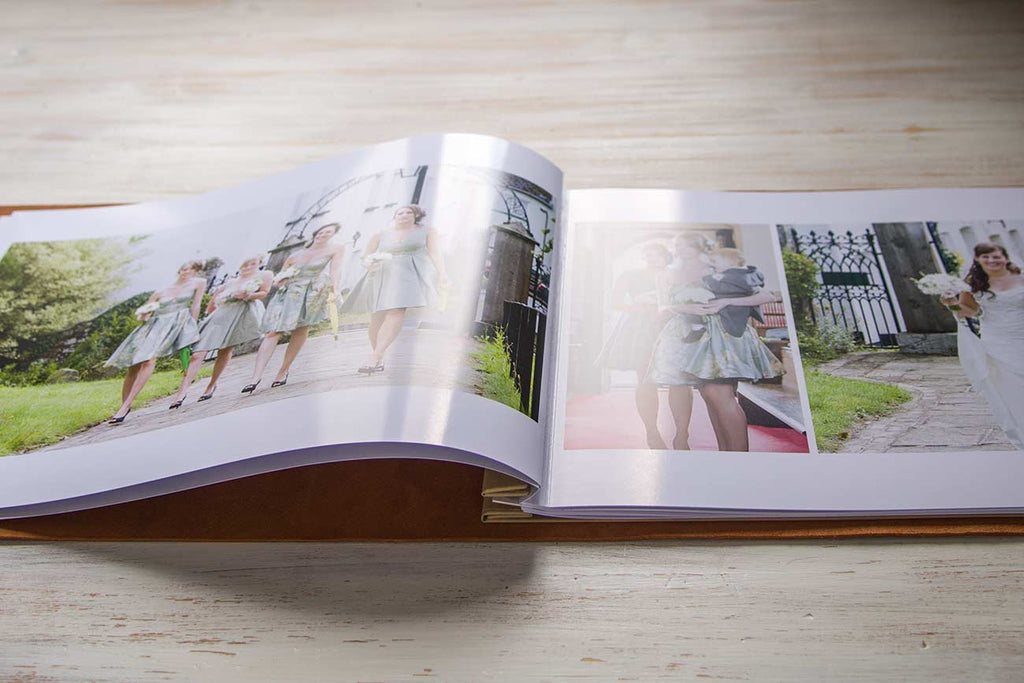 quality printed photos in a3 leather wedding album