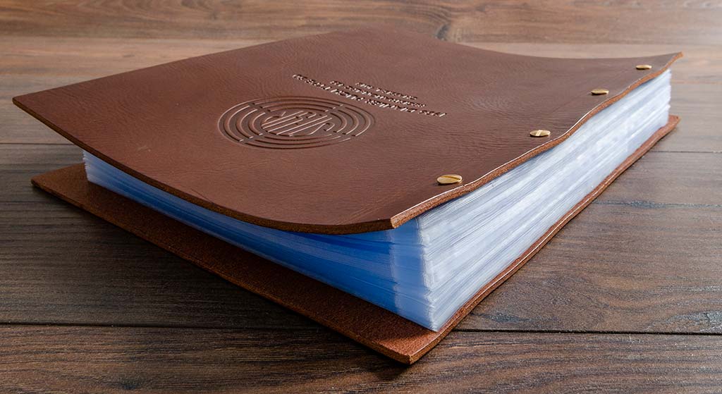leather car document folder with personalised cover