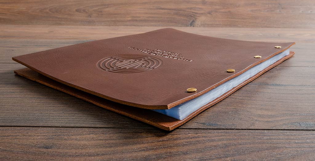 leather custom motor vehicle history and document folder