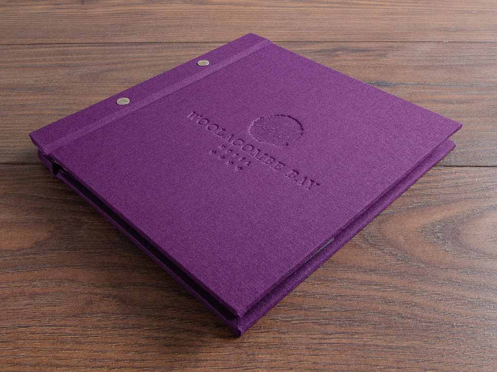 a5 screw post hotel guest book with personalised cover