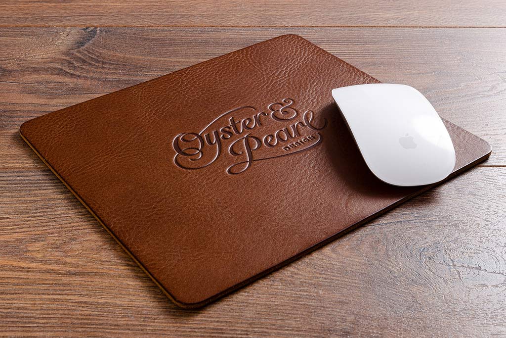 Personalised Leather Mouse Mat With Initials Or Logos H Co