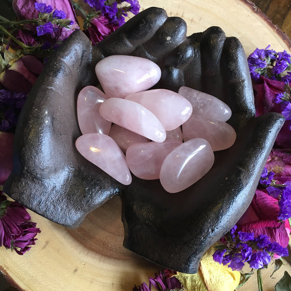 rose quartz tumbled stone