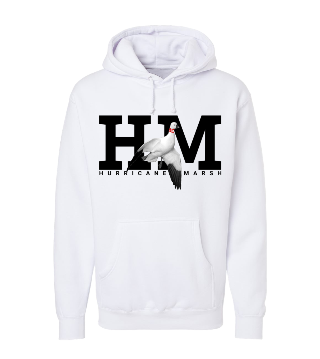 HM Snow Goose Logo Performance Hoodie – Hurricane Marsh Outfitters