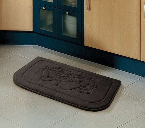 Chocolate Brown Fruit Memory Foam Anti Fatigue Kitchen Floor Mat