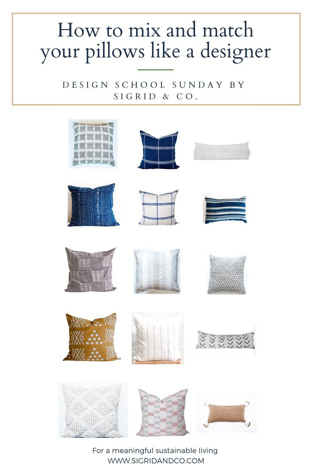 How to Mix and Match your Pillows like a Designer