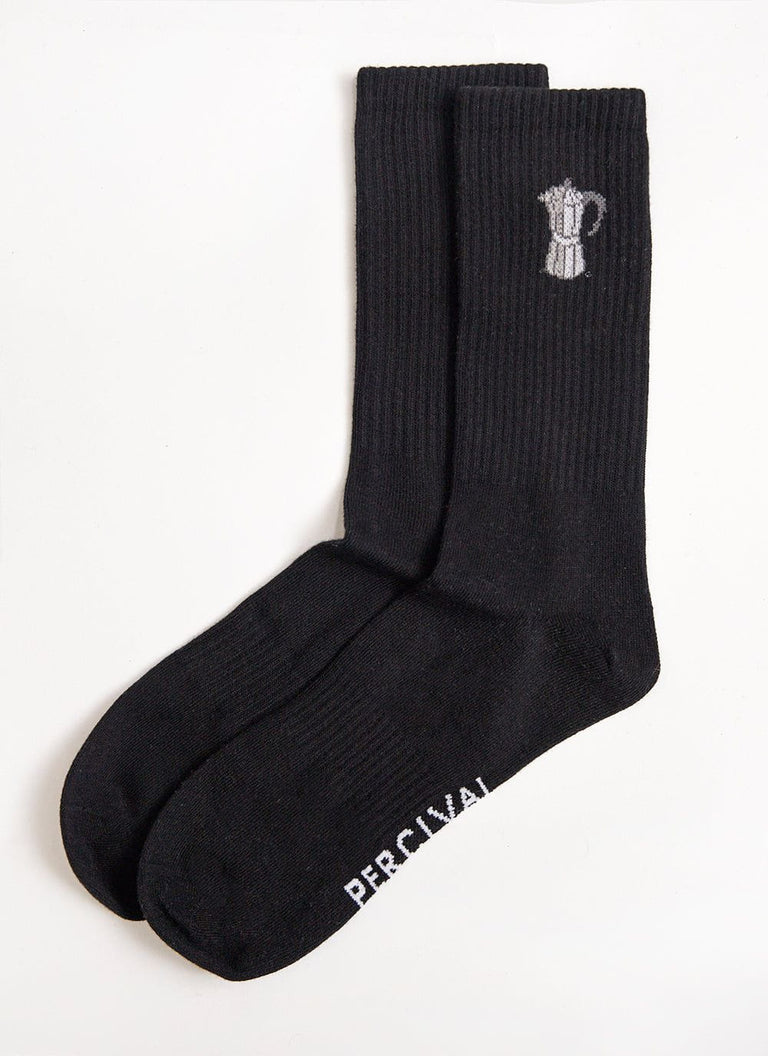 Socks | Jacquard Allpress Moka Pot | Black & Percival Menswear